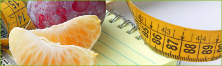 tape measure and fruit